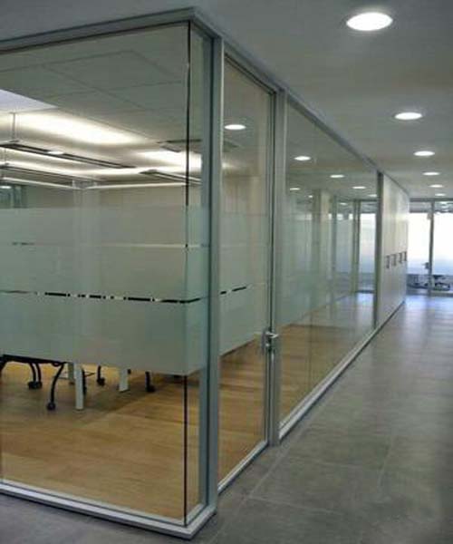 glass-partition style crafts aluminium and glass fixing