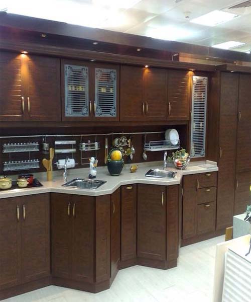 Kitchen-cabinets style crafts aluminium and glass fixing